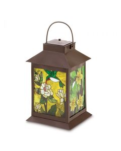 SOLAR-POWERED FLORAL LANTERN