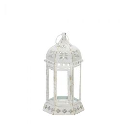 DISTRESSED FLORAL LANTERN